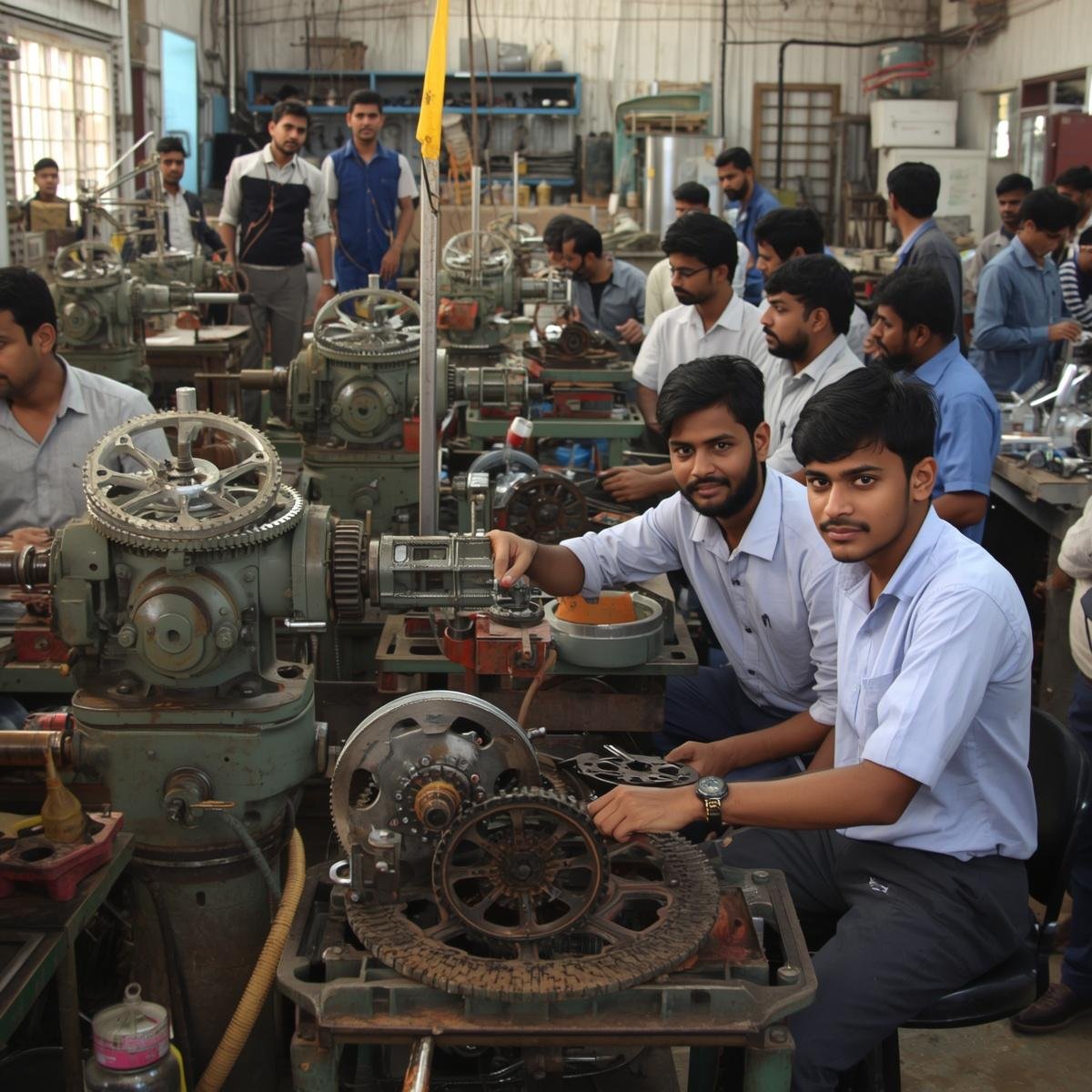 Students learning digital skills
